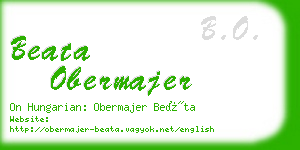 beata obermajer business card